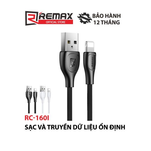 Cáp sạc điện thoại Lesu Pro Remax RC-160i cổng Lightning max 2.1A