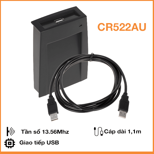 Đầu Đọc và Ghi Thẻ RFID Mifare 13.56Mhz cổng USB Virtual RS232 CR522AU