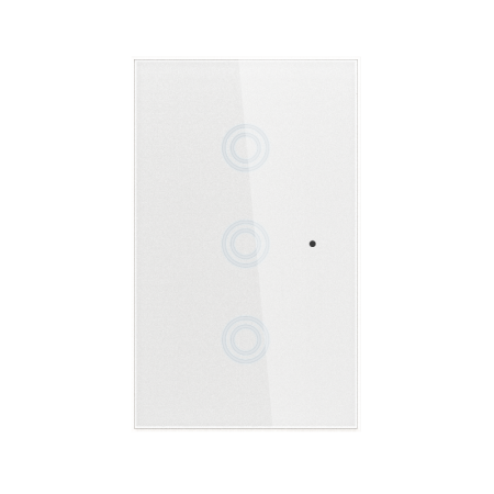 Công tắc cảm ứng âm tường Wifi thông minh Tuya hình chữ nhật 3 nút NAS-SC02W-3