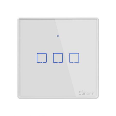 Sonoff T0EU3C-TX - Công tắc WiFi cảm ứng 3 cổng chuẩn EU trắng