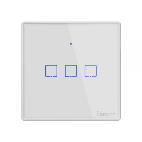 Sonoff T0EU3C-TX - Công tắc WiFi cảm ứng 3 cổng chuẩn EU trắng