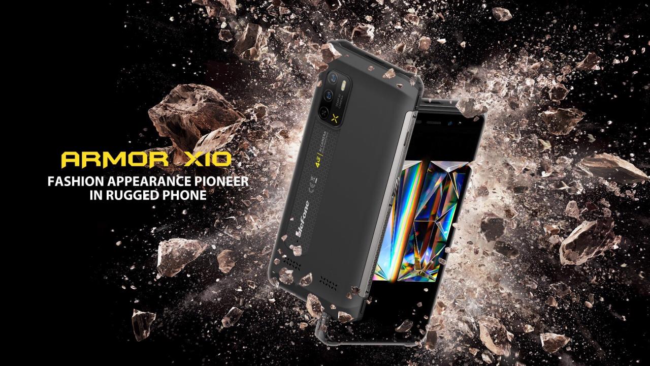 Điện thoại siêu bền Ulefone Armor X10 PRO - Ram 4GB - Rom 64GB - CHỐNG NƯỚC - PIN 5.180MAH - Và Loa HiFi Kép 100dB